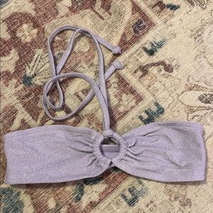 H&M Glittery Purple Bandeau Top